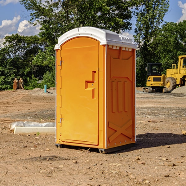 how often are the porta potties cleaned and serviced during a rental period in Aroma Illinois